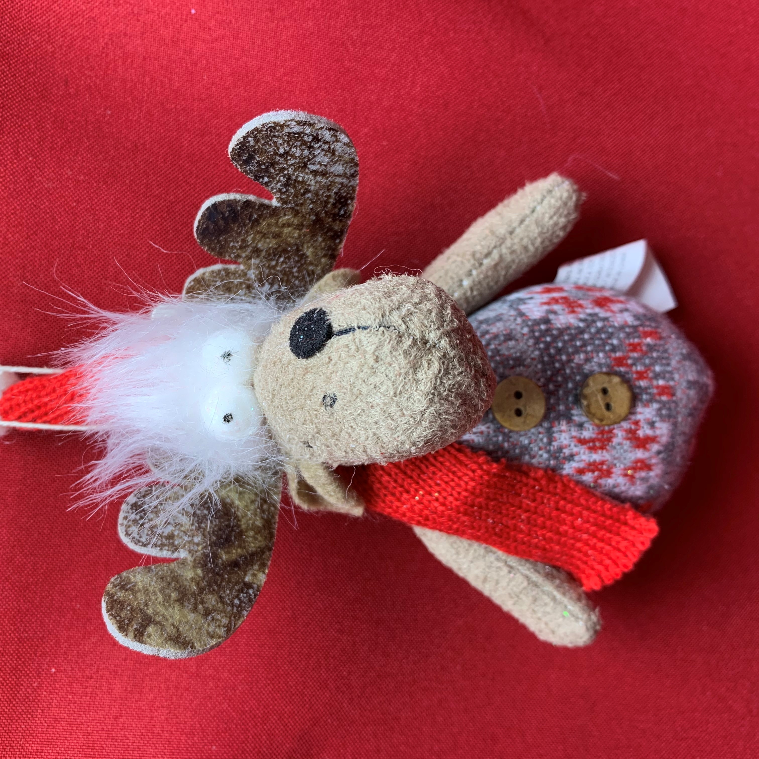 ORNAMENT MOOSE PLUSH